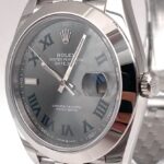 Super Clone Rolex Datejust Rhodium Dial 126300 “Wimbledon” Jubilee 41 mm — side profile