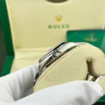 Super Clone Rolex Datejust Rhodium Dial 126300 “Wimbledon” Oyster 41 mm — case and bezel