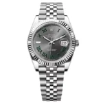 Super Clone Rolex Datejust Rhodium Dial 126334 “Wimbledon” Flutted/Jubilee 41 mm