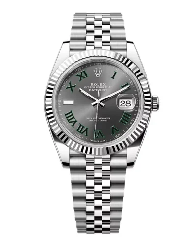 Super Clone Rolex Datejust Rhodium Dial 126334 “Wimbledon” Flutted/Jubilee 41 mm