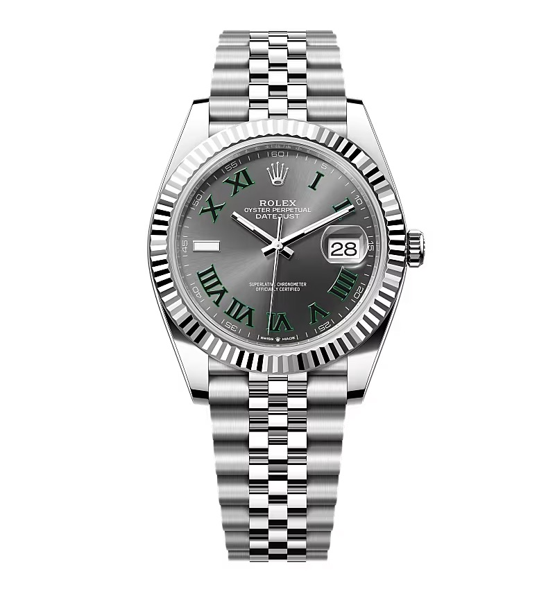 Super Clone Rolex Datejust Rhodium Dial 126334 “Wimbledon” Flutted/Jubilee 41 mm
