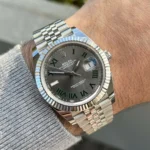 Super Clone Rolex Datejust Rhodium Dial 126334 “Wimbledon” Flutted/Jubilee 41 mm — view 10