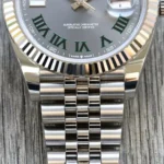 Super Clone Rolex Datejust Rhodium Dial 126334 “Wimbledon” Flutted/Jubilee 41 mm — bracelet detail