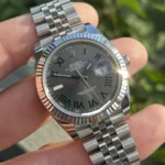 Super Clone Rolex Datejust Rhodium Dial 126334 “Wimbledon” Flutted/Jubilee 41 mm — view 9
