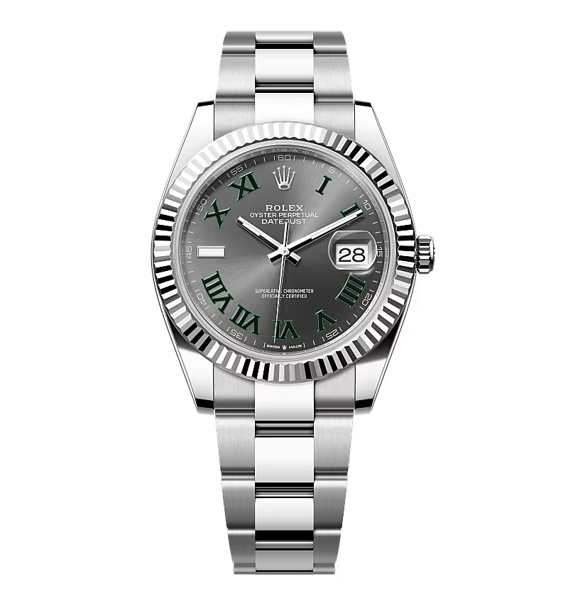 Super Clone Rolex Datejust Rhodium Dial 126334 “Wimbledon” Flutted/Oyster 41 mm