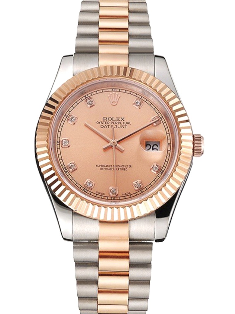 Super Clone Rolex Datejust Rose-Gold Dial REP016816 41 mm