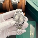 Super Clone Rolex Datejust Silver Dial 126334-0004 41 mm — dial close-up