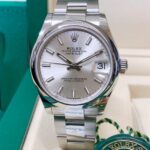 Super Clone Rolex Datejust Silver Dial 278240 31 mm — dial close-up