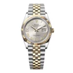 Super Clone Rolex Datejust Silver Roman Diamond Dial 126233-0031 36 mm