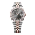 Super Clone Rolex Datejust Slate Diamond Dial 126281RBR-0011 36 mm
