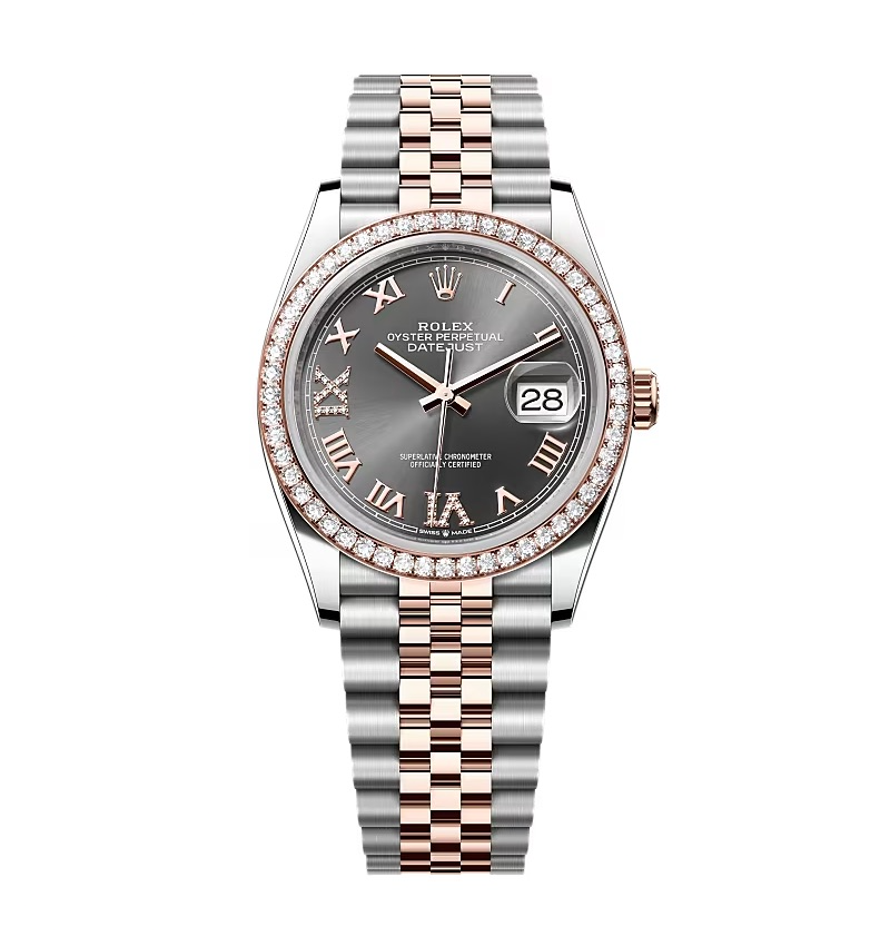 Super Clone Rolex Datejust Slate Diamond Dial 126281RBR-0011 36 mm