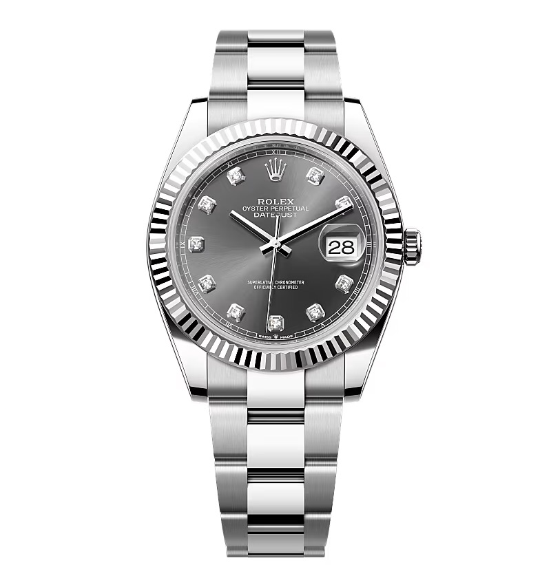 Super Clone Rolex Datejust Slate Diamond Dial 126334-0005 41 mm