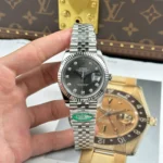 Super Clone Rolex Datejust Slate Diamond Dial 126334-0006 41 mm — dial close-up