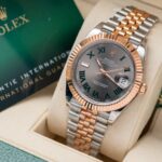 Super Clone Rolex Datejust Slate Roman Dial 126331-0016 41 mm — dial close-up