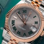 Super Clone Rolex Datejust Slate Roman Dial 126331-0016 41 mm — side profile