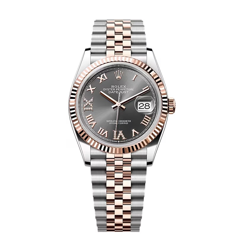 Super Clone Rolex Datejust Slate Roman Diamond Dial 126231-0023 36 mm