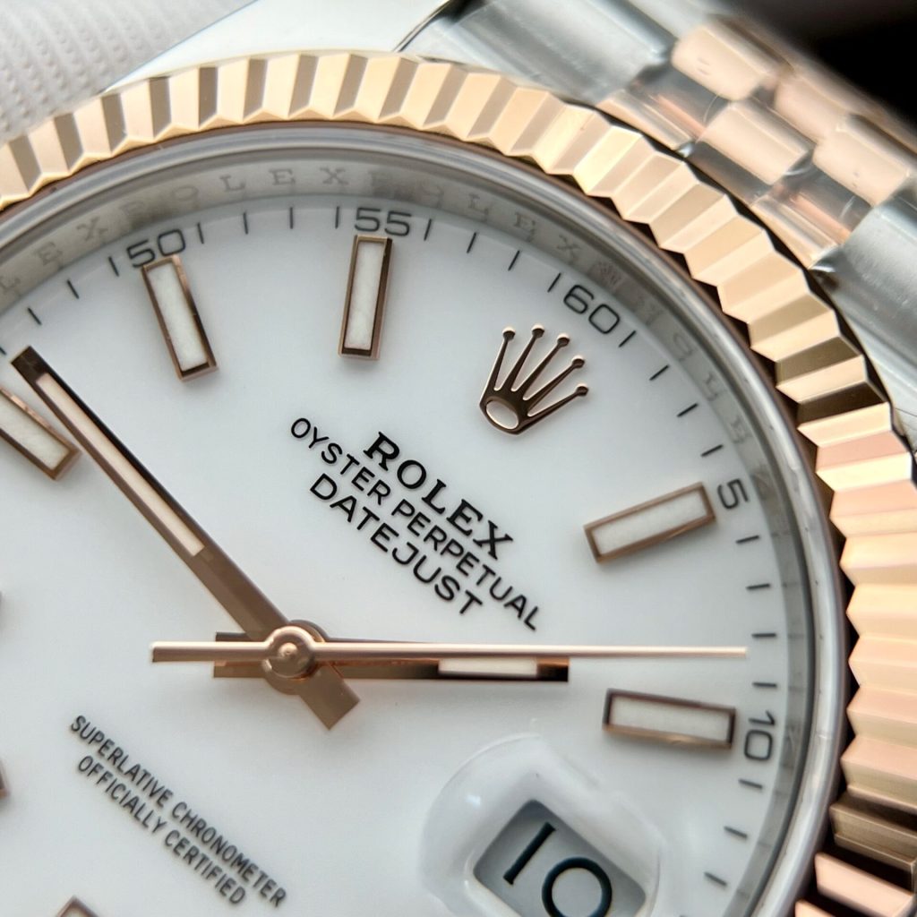 Super Clone Rolex Datejust White Dial 126231-0017 36 mm — side profile