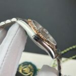 Super Clone Rolex Datejust White Dial 126231-0017 36 mm — on leather display