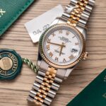 Super Clone Rolex Datejust White Roman Dial 126231-0015 36 mm — dial close-up