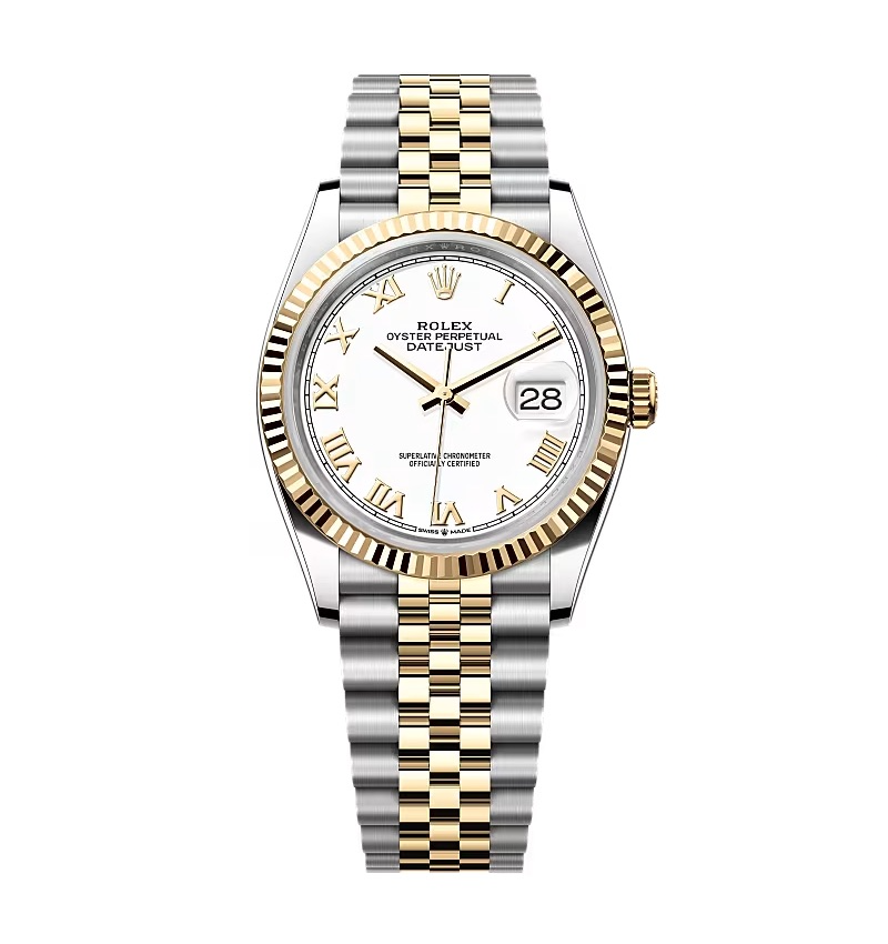 Super Clone Rolex Datejust White Roman Dial 126233-0029 36 mm