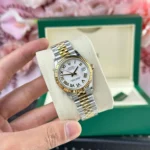 Super Clone Rolex Datejust White Roman Dial 126233-0029 36 mm — dial close-up