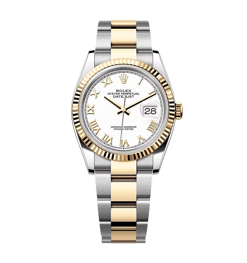 Super Clone Rolex Datejust White Roman Dial 126233-0030 36 mm