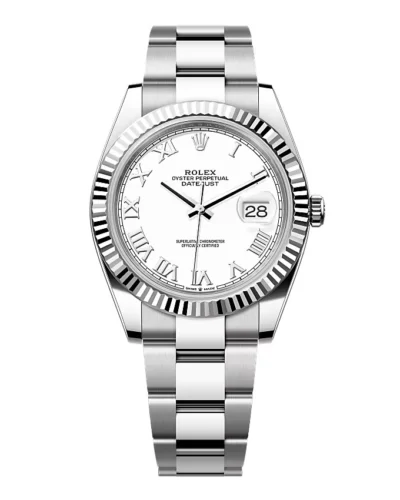 Super Clone Rolex Datejust White Roman Dial 126334-0023 41 mm