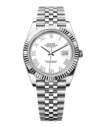 Super Clone Rolex Datejust White Roman Dial 126334-0024 41 mm