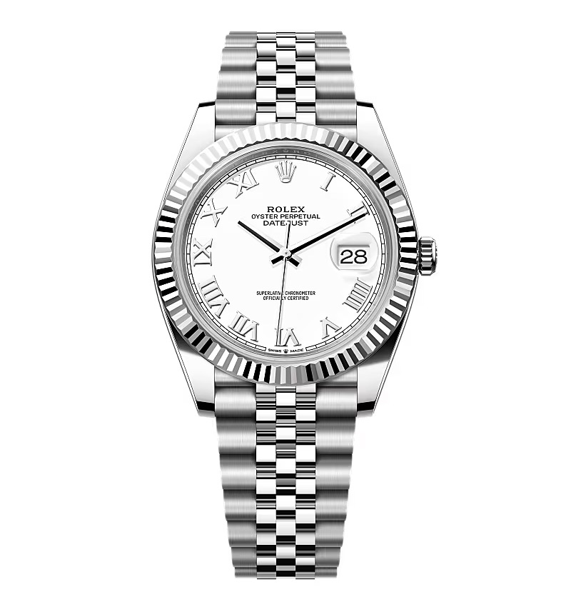 Super Clone Rolex Datejust White Roman Dial 126334-0024 41 mm