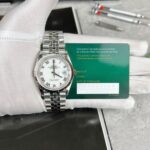 Super Clone Rolex Datejust White Roman Dial 126334-0024 41 mm — dial close-up