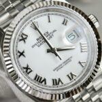 Super Clone Rolex Datejust White Roman Dial 126334-0024 41 mm — side profile