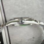 Super Clone Rolex Datejust White Roman Dial 126334-0024 41 mm — on leather display