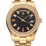 Super Clone Rolex Day-Date Black Dial 1454101 36 mm