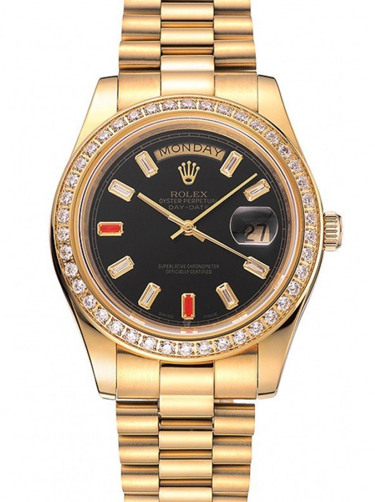 Super Clone Rolex Day-Date Black Dial 1454101 36 mm