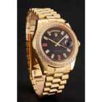 Super Clone Rolex Day-Date Black Dial 1454101 36 mm — case and bezel