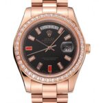 Super Clone Rolex Day-Date Black Dial 1454102 40 mm
