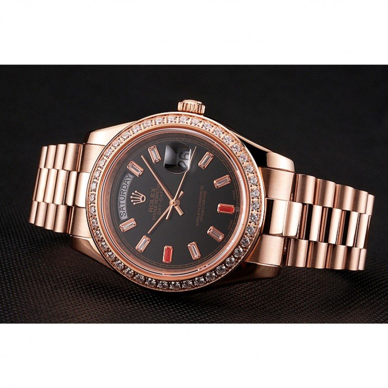 Super Clone Rolex Day-Date Black Dial 1454102 40 mm — bracelet detail