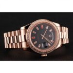 Super Clone Rolex Day-Date Black Dial 1454102 40 mm — side profile