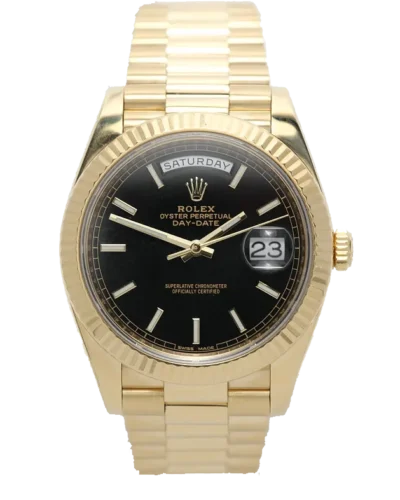 Super Clone Rolex Day-Date Black Dial 228238 40 mm – Swiss SuperClone