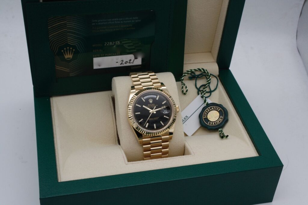 Super Clone Rolex Day-Date Black Dial 228238 40 mm — view 10