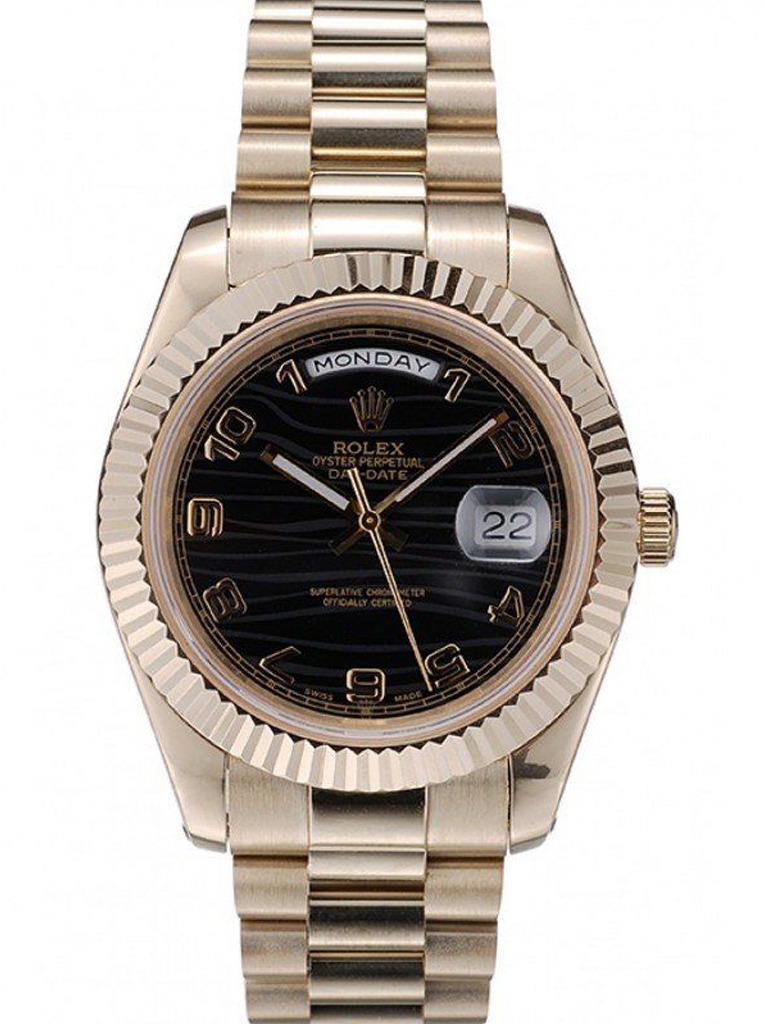 Super Clone Rolex Day-Date Black Dial 41998 40 mm