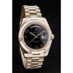 Super Clone Rolex Day-Date Black Dial 41998 40 mm — case and bezel