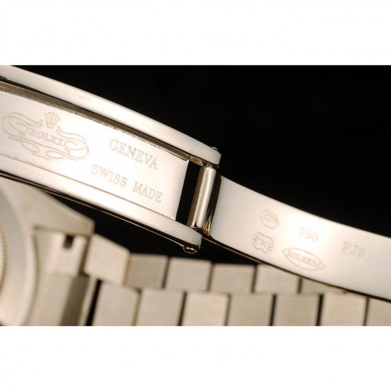 Super Clone Rolex Day-Date Black Dial 41998 40 mm — on leather display