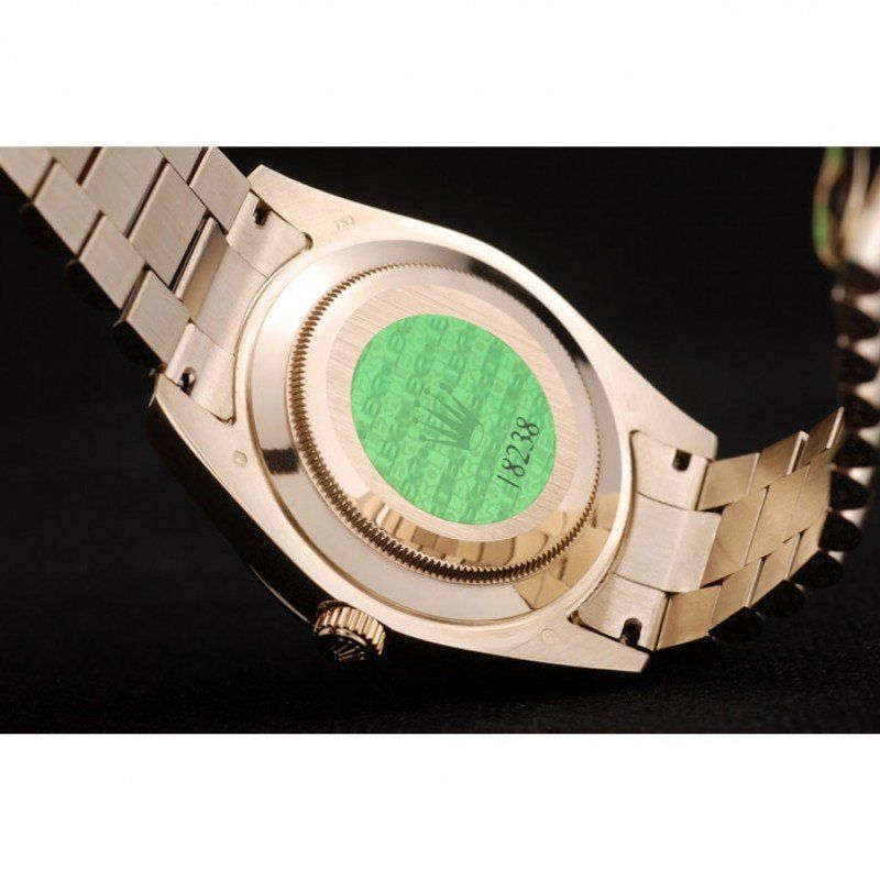 Super Clone Rolex Day-Date Black Dial 41998 40 mm — movement / caseback view