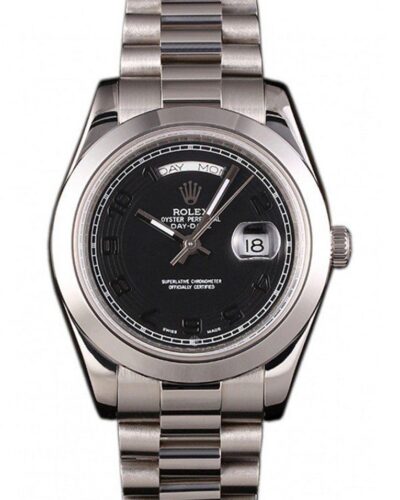Super Clone Rolex Day-Date Black Dial 80294 40 mm – Swiss SuperClone