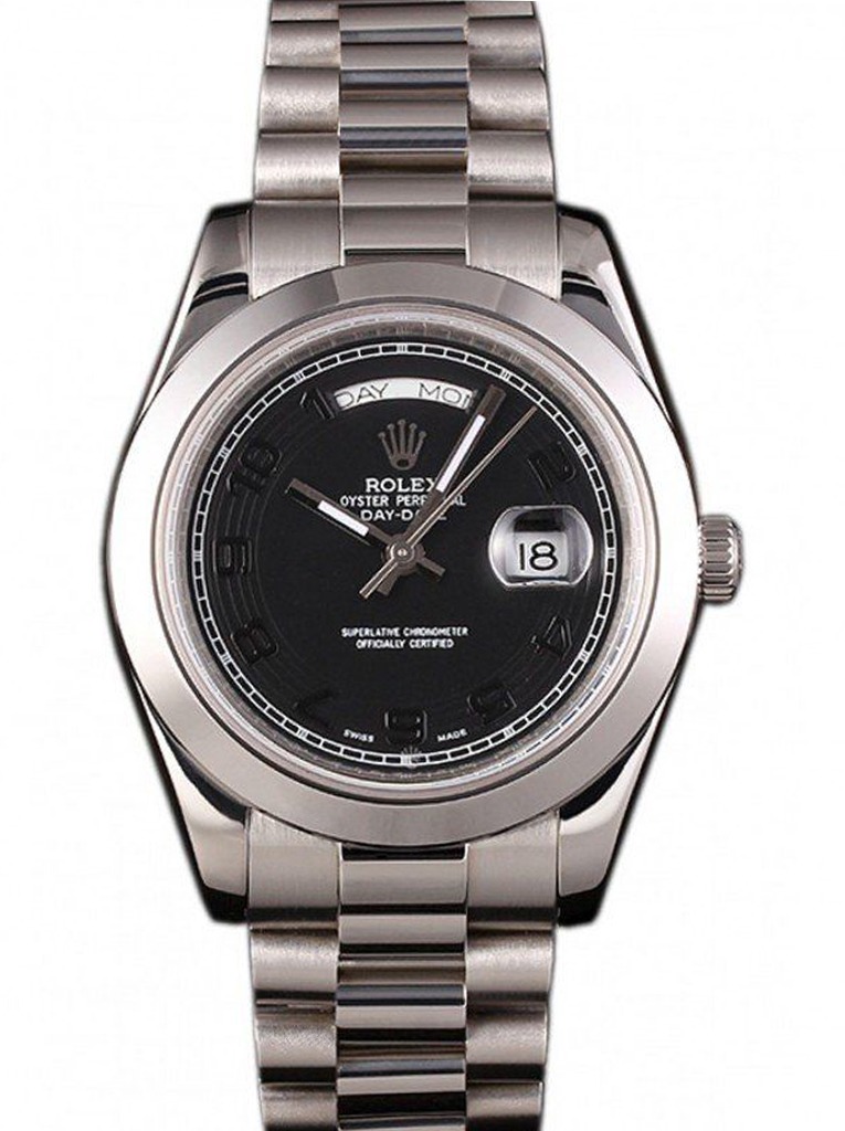 Super Clone Rolex Day-Date Black Dial 80294 40 mm
