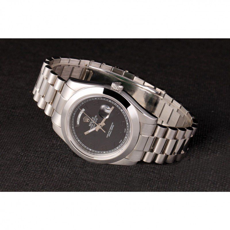 Super Clone Rolex Day-Date Black Dial 80294 40 mm — bracelet detail