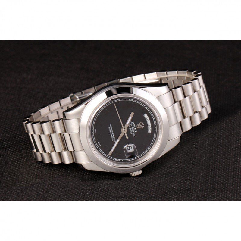 Super Clone Rolex Day-Date Black Dial 80294 40 mm — side profile