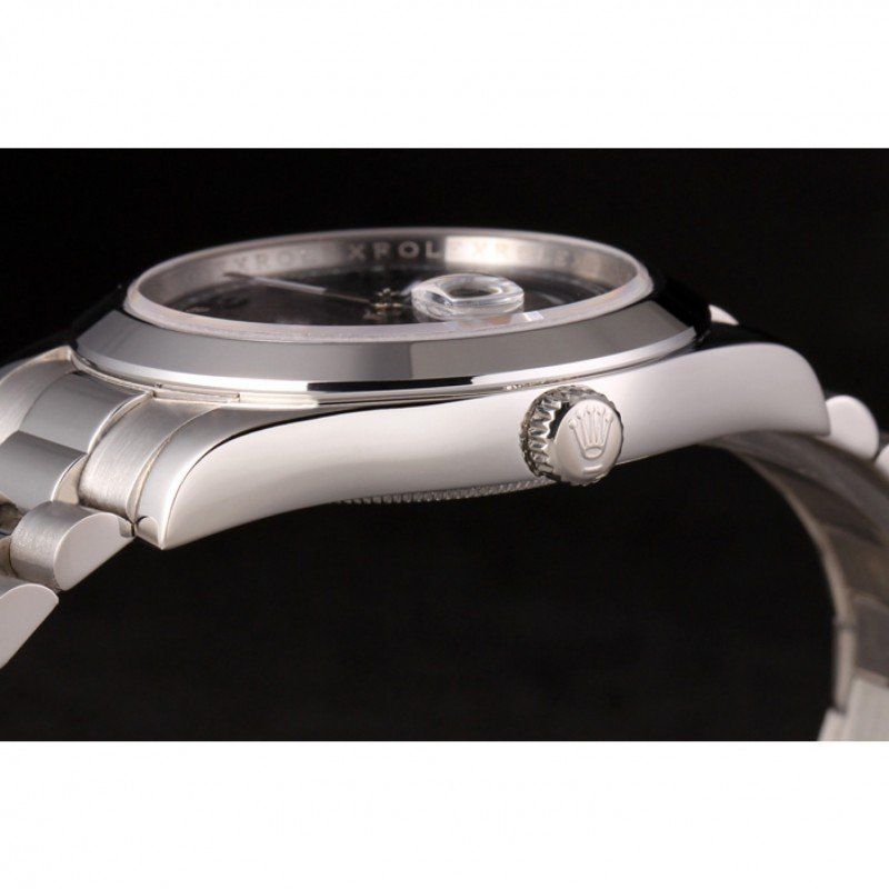 Super Clone Rolex Day-Date Black Dial 80294 40 mm — clasp and links
