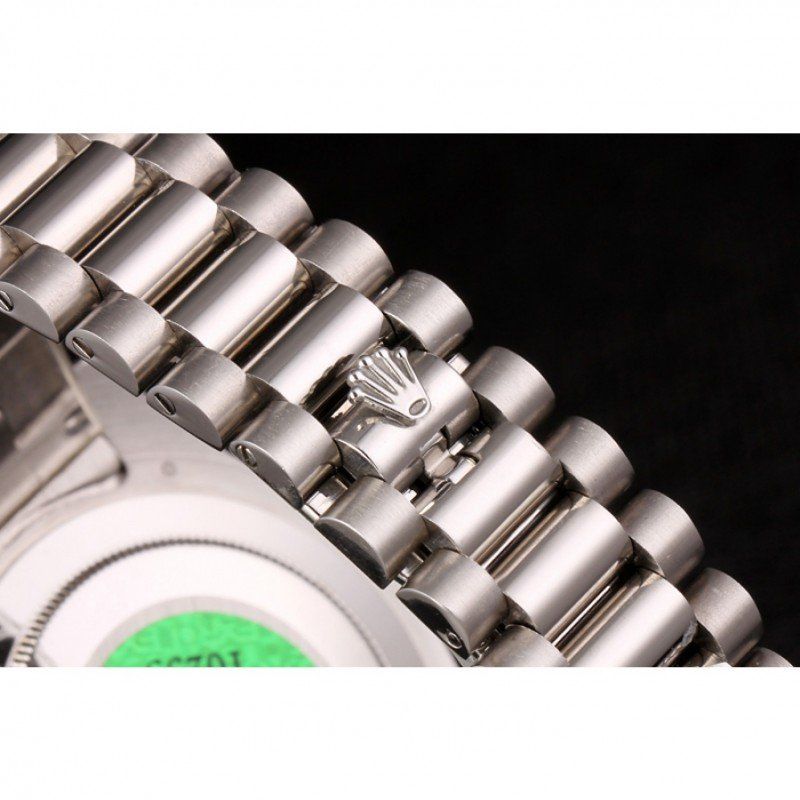 Super Clone Rolex Day-Date Black Dial 80294 40 mm — movement / caseback view
